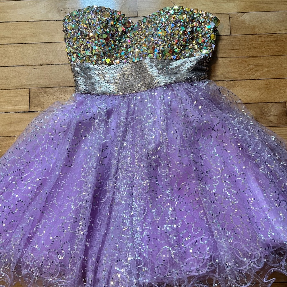 Sparkling Purple Kids Dress